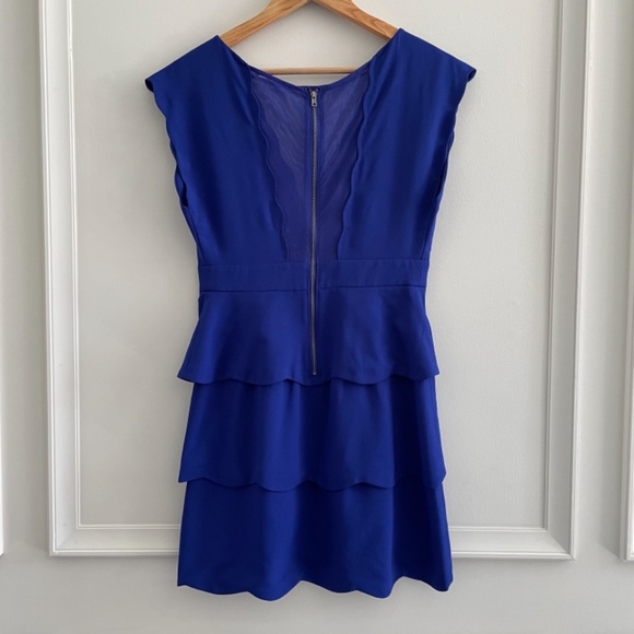 ⭐️Urban Outfitters Cooperative Scallop Peplum Dress in Blue - Picture 4 of 6